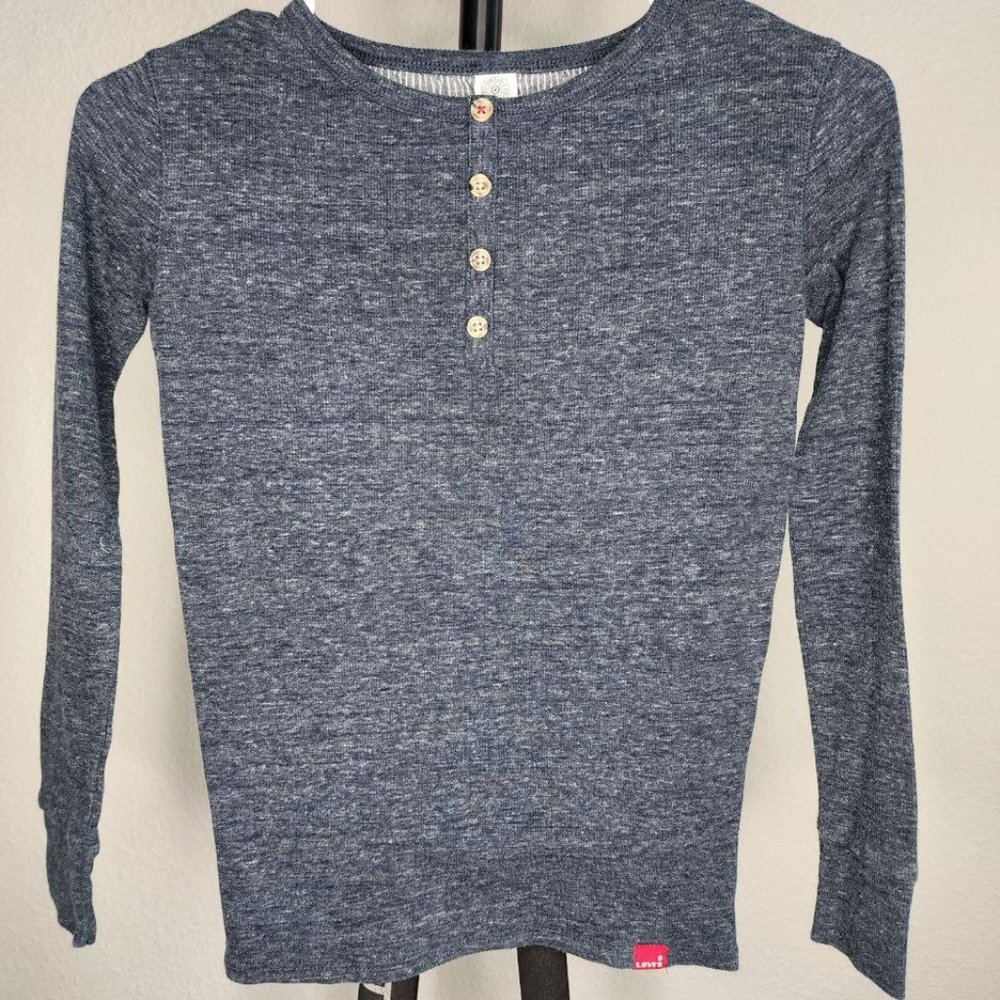 Levi's - Kids Long Sleeve Pajama Top - Levi Strauss & Co Blue